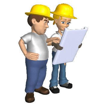 Reviewing construction plans