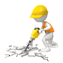 Jackhammer maintenance work